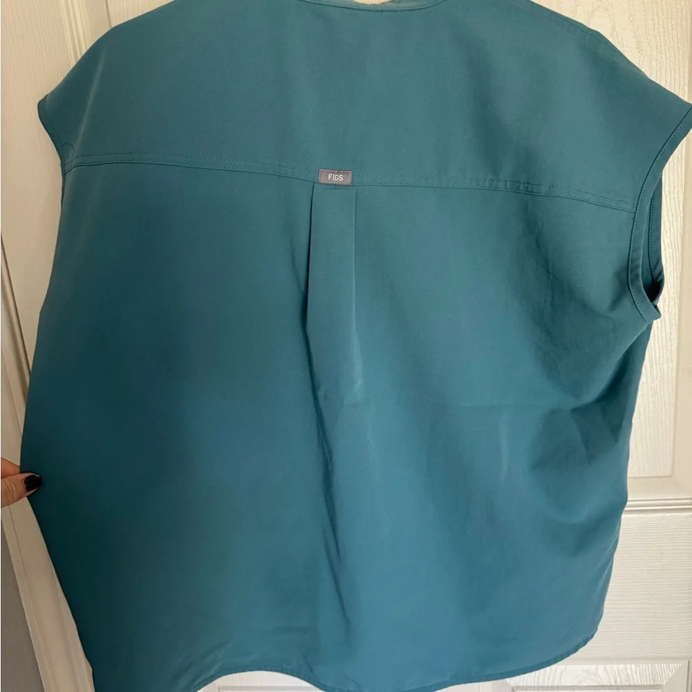 Figs Deep Teal Medical Scrub Top - Picture 2 of 4